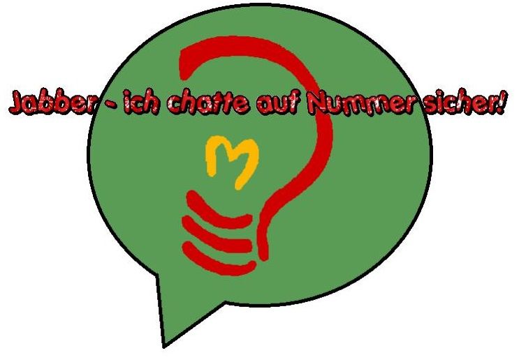 Sprechblase: Jabber - ich chatte auf Nummer sicher!